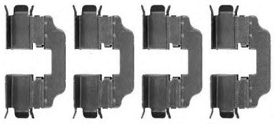 HELLA PAGID 8dz355203411 -  Комплектующие, колодки дискового тормоза